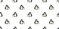 penguin seamless pattern sitting family bird baby hug kid cartoon doodle Royalty Free Stock Photo