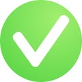 Accept approve check mark correct done ok Icon, vector, flat, gradient, color, illustration, art for design, ui, web, interface