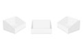 Blank Cardboard Display Boxes, Front And Side View Royalty Free Stock Photo