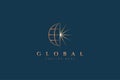 Innovative Global Logo Business Linear World Map