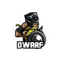 Dwarf Logo Design, Mascot Logo Design Template for Sports Teams