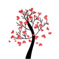 Watercolor Tree Love Background suitable for Instagram Post for Valentine Celebration