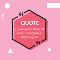 Quotes Frame Template Minimalist Design Royalty Free Stock Photo