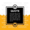 Quotes Frame Template Minimalist Design Royalty Free Stock Photo