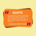 Quotes Frame Template Minimalist Design Royalty Free Stock Photo