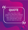 Quotes Frame Template Minimalist Design Royalty Free Stock Photo