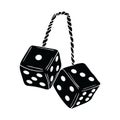 Dice icon vector Royalty Free Stock Photo