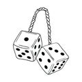Dice icon vector Royalty Free Stock Photo