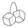 Dice icon vector Royalty Free Stock Photo