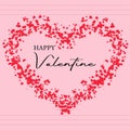 Pink Happy Valentine Greeting Card Template Ideas suitable for Social Media Post