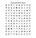 Food and Drink Icons Design Template Royalty Free Stock Photo