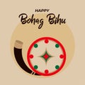 vector illustration of happy bihu festival