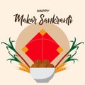 vector happy makar sankranti festival