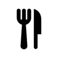 fork and knife silhouette style icon design, Cook kitchen Eat food restaurant home menu dinner lunch cooking