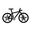 bicycle transport isolated icon vector illustration design graphic flat style black and white. silhouette design elements Royalty Free Stock Photo