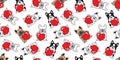 dog seamless pattern french bulldog heart valentine vector cartoon puppy hug pet doodle Royalty Free Stock Photo