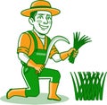 Male Gardener Work Character Icon Illustration Royalty Free Stock Photo