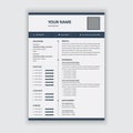 Minimal Modern Resume Template Design & Vector Illustratio