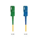 Fiber optic cables with SC connectors