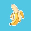 Banana open sticker
