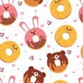 seamless pattern cartoon dessert character design