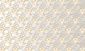 Seamless geometric pattern based on traditional islamic art. White on yellow background. Royalty Free Stock Photo