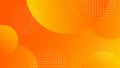 Simple abstract gradient orange background with circle shapes. vector wallpaper Royalty Free Stock Photo