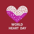 Heart. Stethoscope. World Health Day. Healthcare, health protection and global medicine poster. 7. April. Heart. Health. 2024