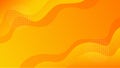 Abstract Flat Dynamic Orange and Yellow Fluid Shapes Background Royalty Free Stock Photo