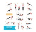 Gym Sports Character Vector Design Template