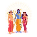 lord rama with sita lakshman Royalty Free Stock Photo