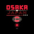 Osaka Tokyo Japan vintage t-shirt streetwear. Typography slogan tshirt design. Vector illustration.