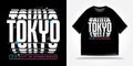 Tokyo japan streetwear tshirt slogan typography y2k, futuristic, future, cyberpunk, retrofuturism. Vector design illustration.