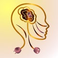 Knowledge mind brain power thinking people concept logo