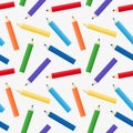 Colored pencils seamless pattern background.