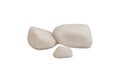 White pebble stone on white background Royalty Free Stock Photo