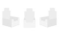 Set Of Blank POS DIsplay Boxes, Front, Side View Royalty Free Stock Photo