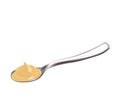 Tablespoon with vanilla pudding