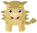 Cute baby ankylosaurus dinosaur cartoon Royalty Free Stock Photo