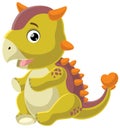 Cute baby ankylosaurus dinosaur cartoon sitting Royalty Free Stock Photo