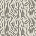 Zebra skin pattern. Seamless animal striped print. Tiger fur background. Hand drawn african wallpaper. Vector