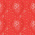 Vector seamless strawberry texture. Red pattern with berry and seeds. Royalty Free Stock Photo