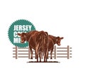 JERSEY DAIRY COW MILK LOGO
