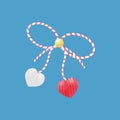 Martisor element watercolor vector illustration