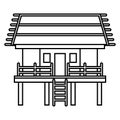Dayak traditional house vector illustration design