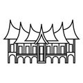 Minang traditional house vector illustration design