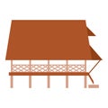 Rumah adat baileo, maluku traditional house vector illustration