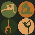 set of yoga poses