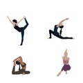 set of yoga poses