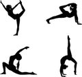 set of yoga poses